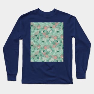 Matisse Pink and Teal Flowers Long Sleeve T-Shirt